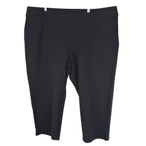 J. Jill Pure Slim Leg Cropped Pants Womens 4X‎ Black Pima Cotton Blend PT-2448